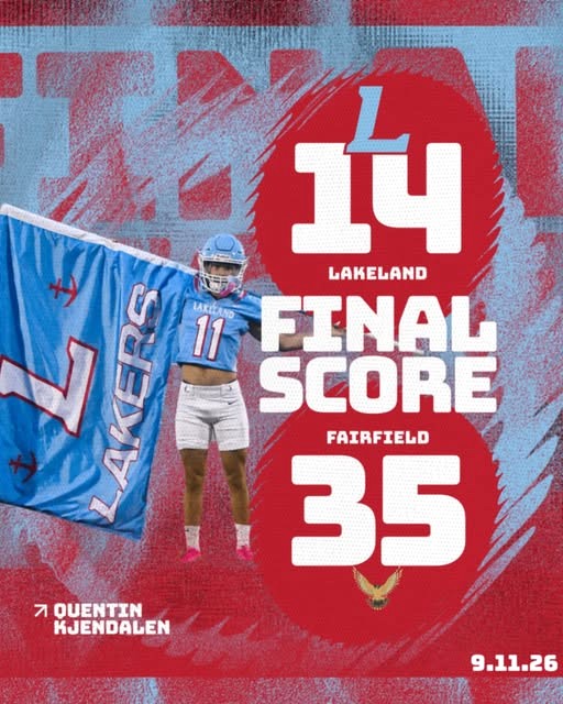 Lakeland drops home game to Fairfield 35-14